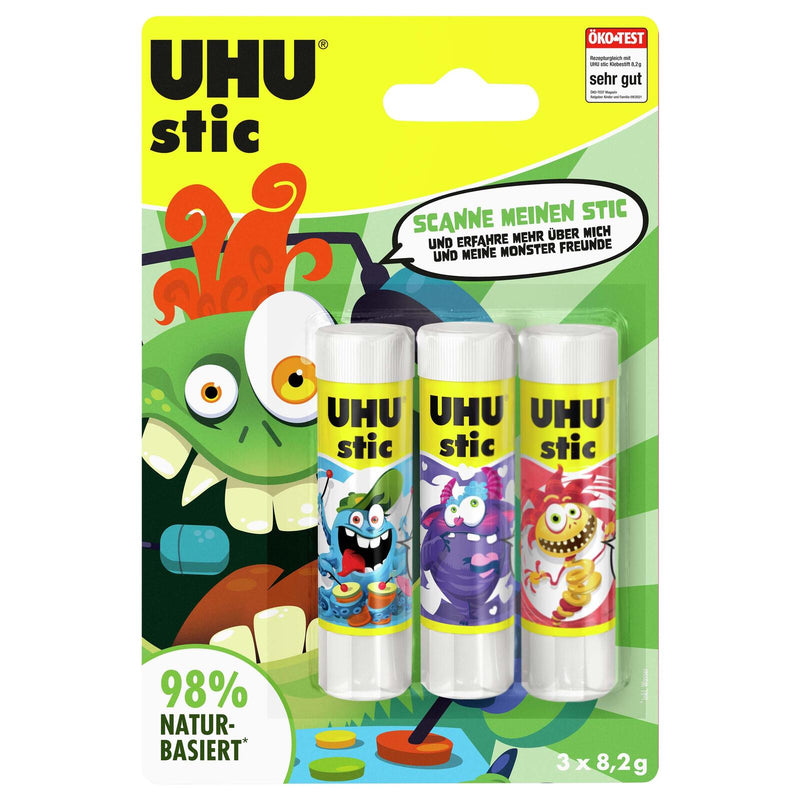 UHU MONSTER Klebestifte 3x 8,2 g