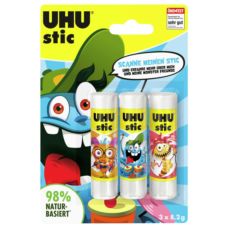 UHU MONSTER Klebestifte 3x 8,2 g