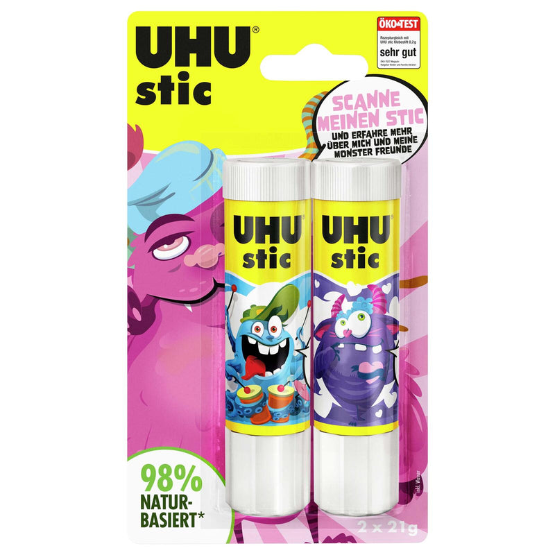 UHU MONSTER Klebestifte 2x 21,0 g