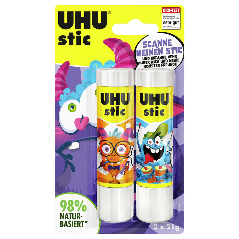 UHU MONSTER Klebestifte 2x 21,0 g
