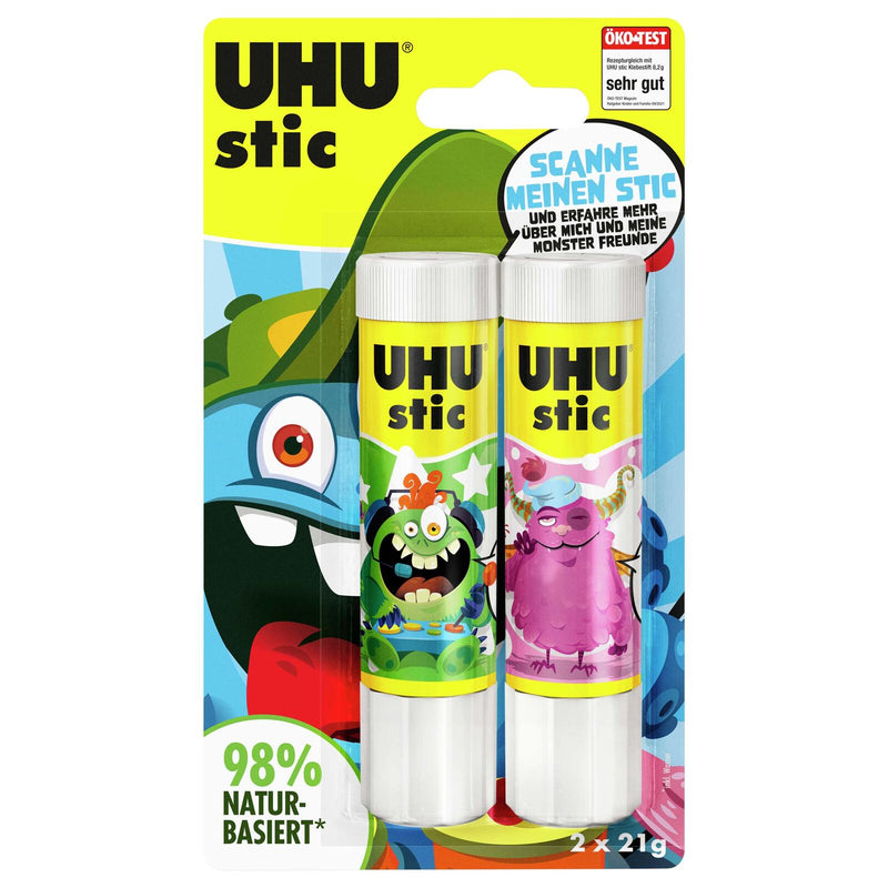 UHU MONSTER Klebestifte 2x 21,0 g