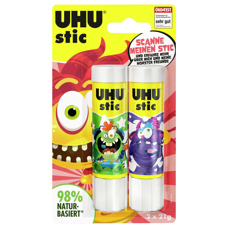 UHU MONSTER Klebestifte 2x 21,0 g