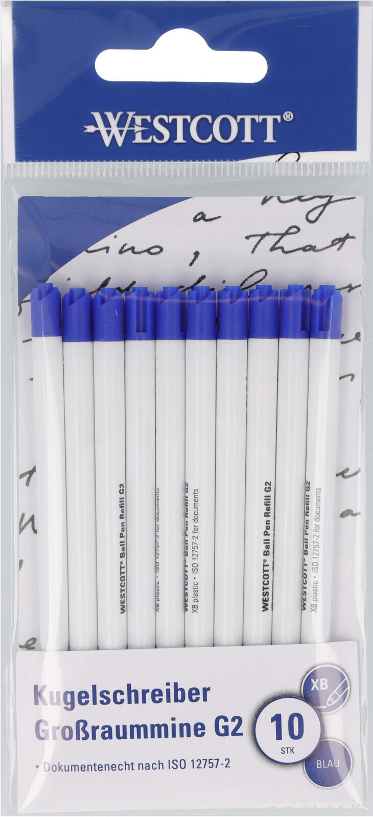 WESTCOTT Kugelschreiberminen 10 St. 1.4 mm Blau