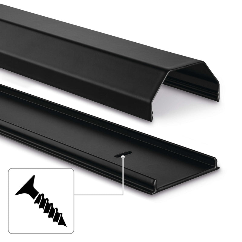 Hama eckig Alu Kabelkanal 110 cm schwarz