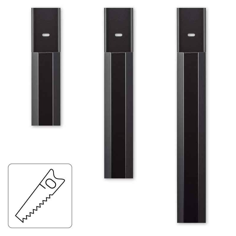 Hama eckig Alu Kabelkanal 110 cm schwarz