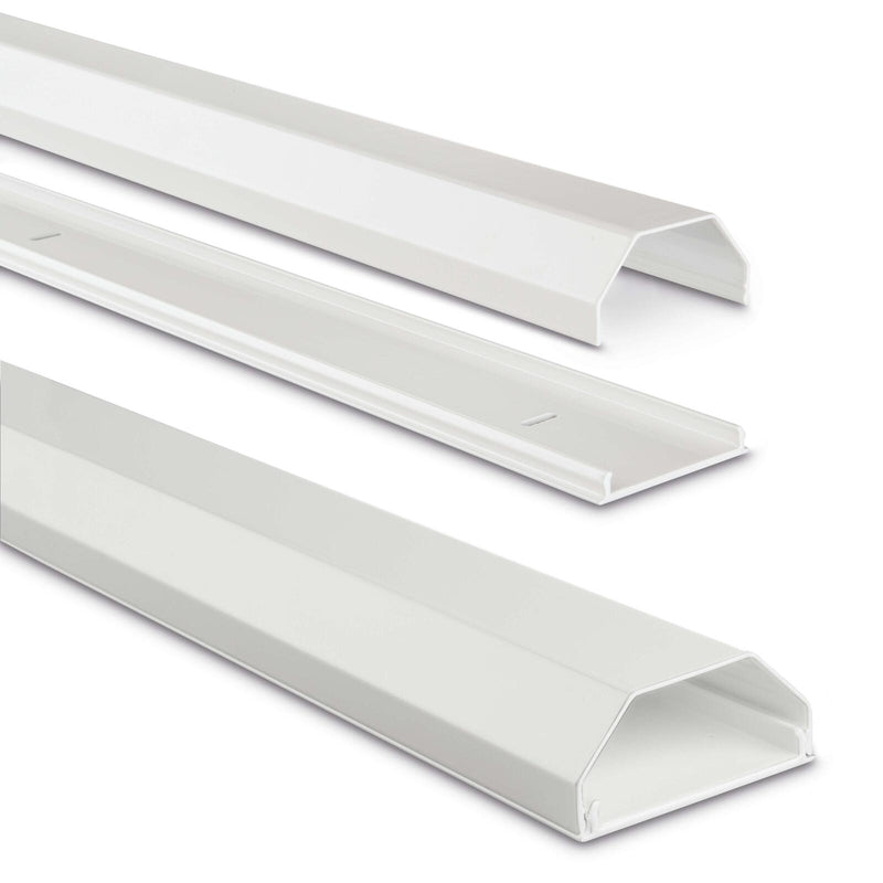 Hama eckig Alu Kabelkanal 110 cm weiß