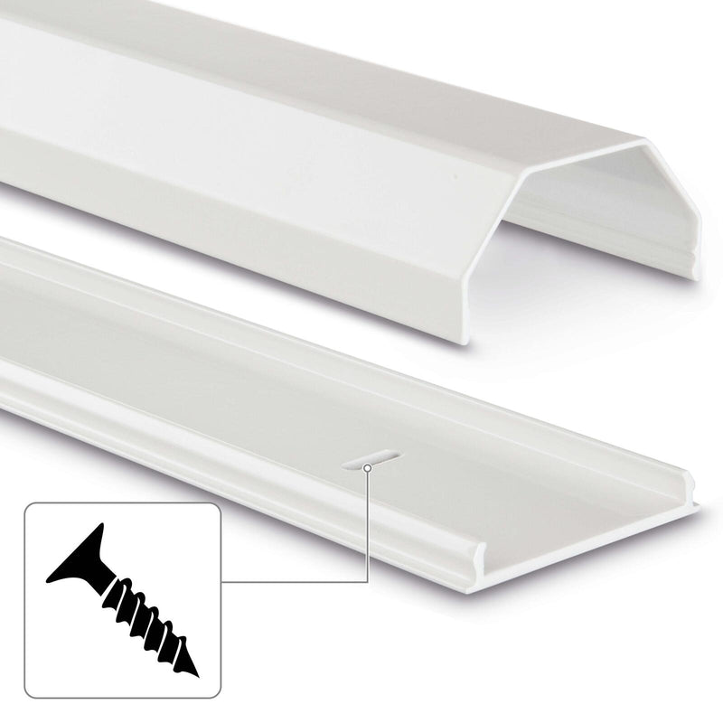 Hama eckig Alu Kabelkanal 110 cm weiß