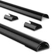 Hama halbrund Alu Kabelkanal 110 cm schwarz