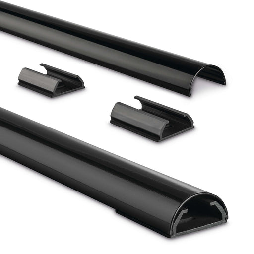 Hama halbrund Alu Kabelkanal 110 cm schwarz