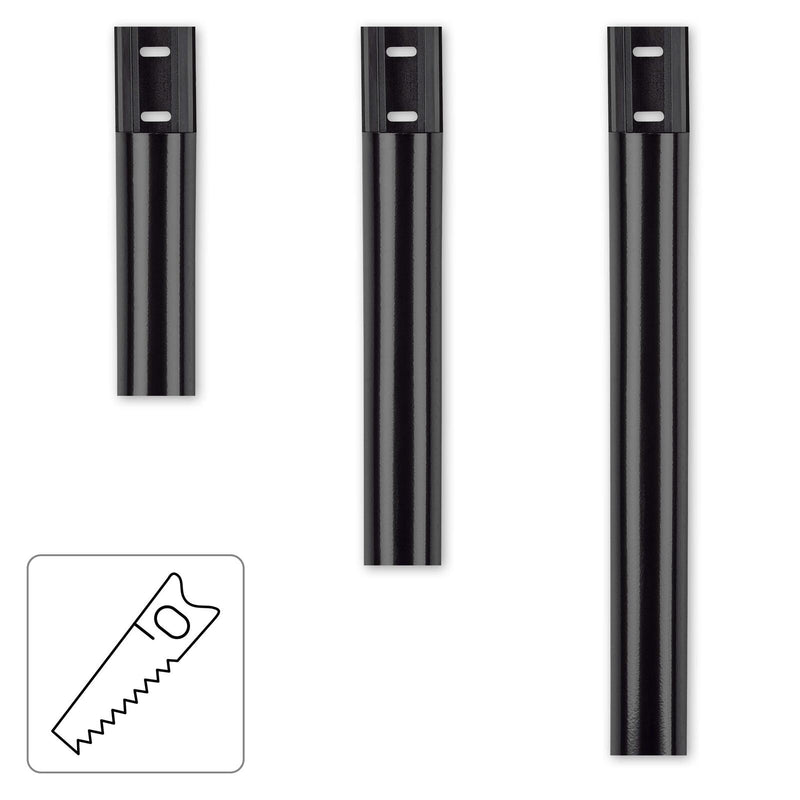 Hama halbrund Alu Kabelkanal 110 cm schwarz