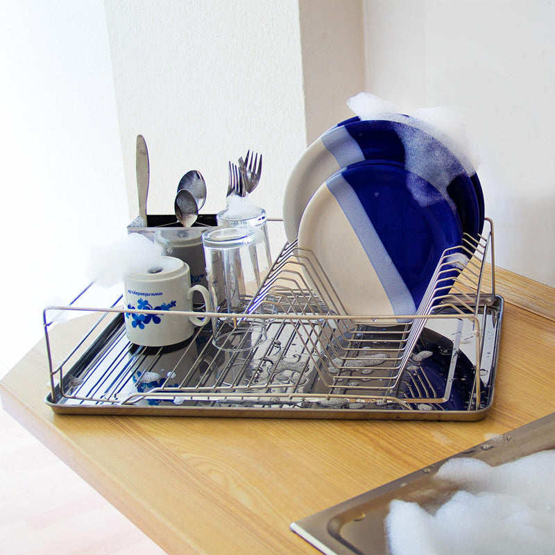relaxdays Abtropfgestell silber