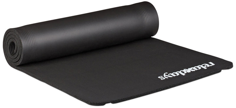 relaxdays Yogamatte schwarz 60,0 x 180,0 x 1,0