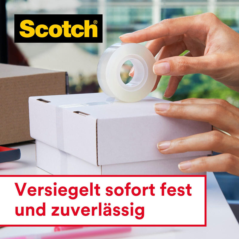 Scotch Crystal Klebefilm 19 mm x 33 m kristall-klar, 12 Rollen + GRATIS 2 Rollen