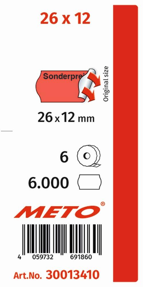 METO Preisetiketten 'Sonderpreis' 26,0 x 12,0 mm