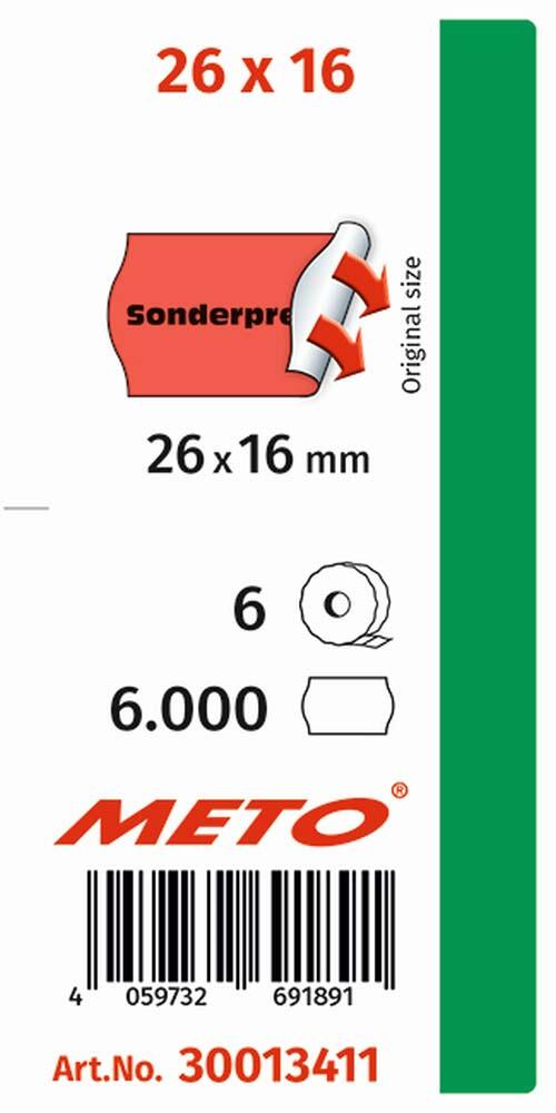 METO Preisetiketten 'Sonderpreis' 26,0 x 16,0 mm