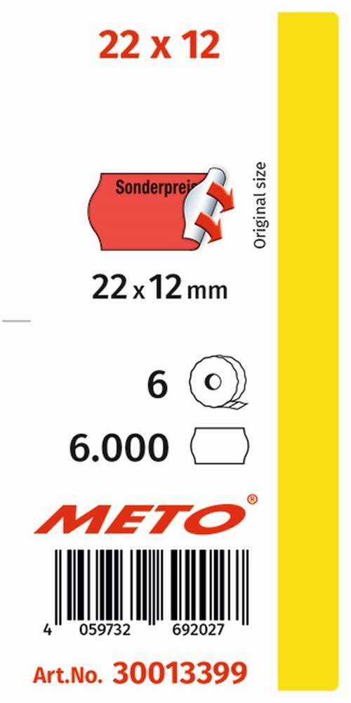 METO Preisetiketten 'Sonderpreis' 22,0 x 12,0 mm