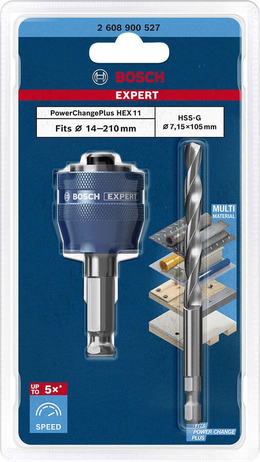 BOSCH Bohrer-Set EXPERT Power Change Plus Adapter 2-teilig