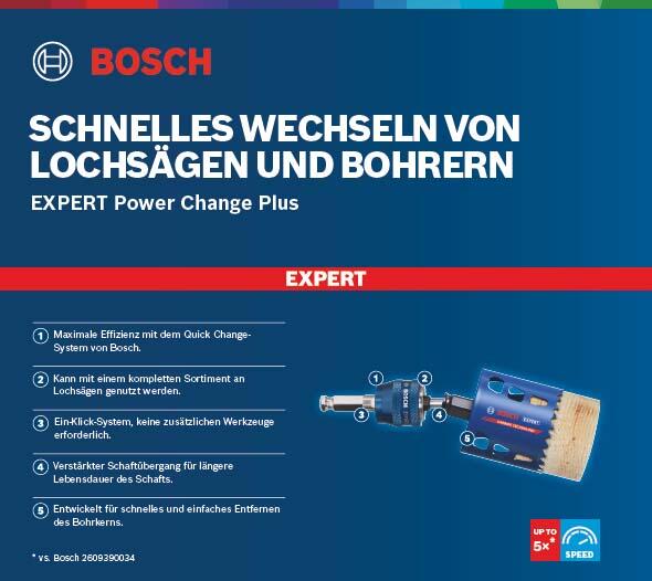 BOSCH Bohrer-Set EXPERT Power Change Plus Adapter 2-teilig