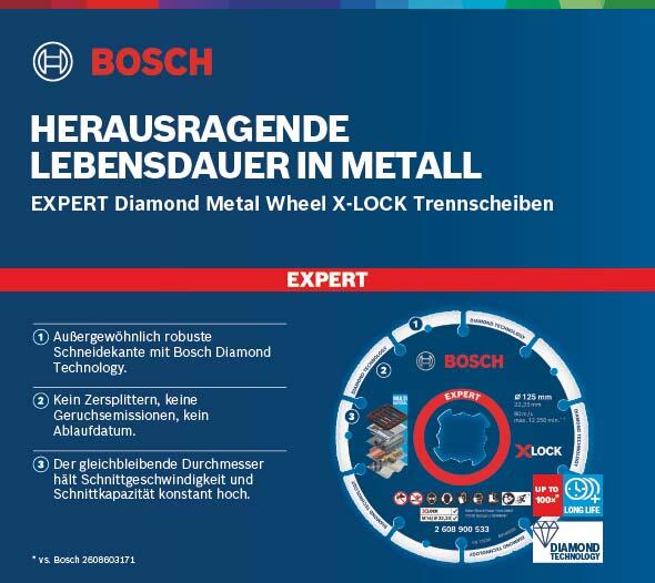 BOSCH Trennscheibe EXPERT Diamond Metal Wheel X-LOCK