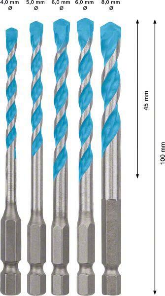 BOSCH Bohrer-Set EXPERT HEX-9 5-teilig