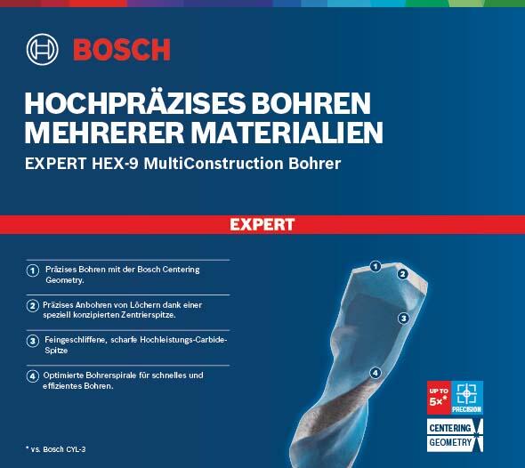 BOSCH Bohrer-Set EXPERT HEX-9 5-teilig