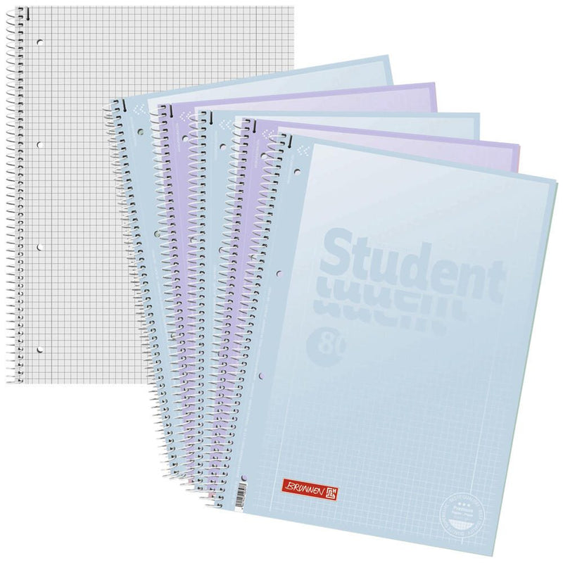 5 Brunnen Collegeblöcke Pastell 2 A4 LIN 28