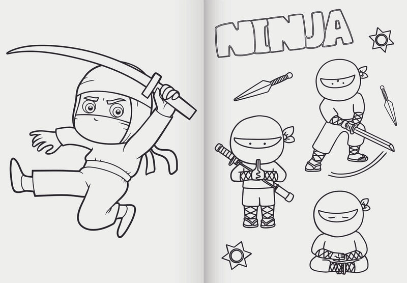 BRUNNEN Malbuch Ninja