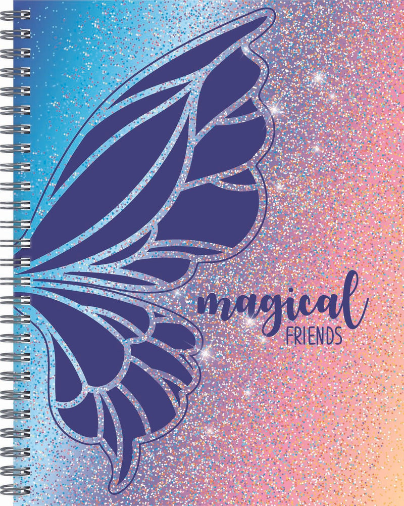 BRUNNEN Magic Butterfly Freundebuch ca. DIN A5 liniert lila/roa