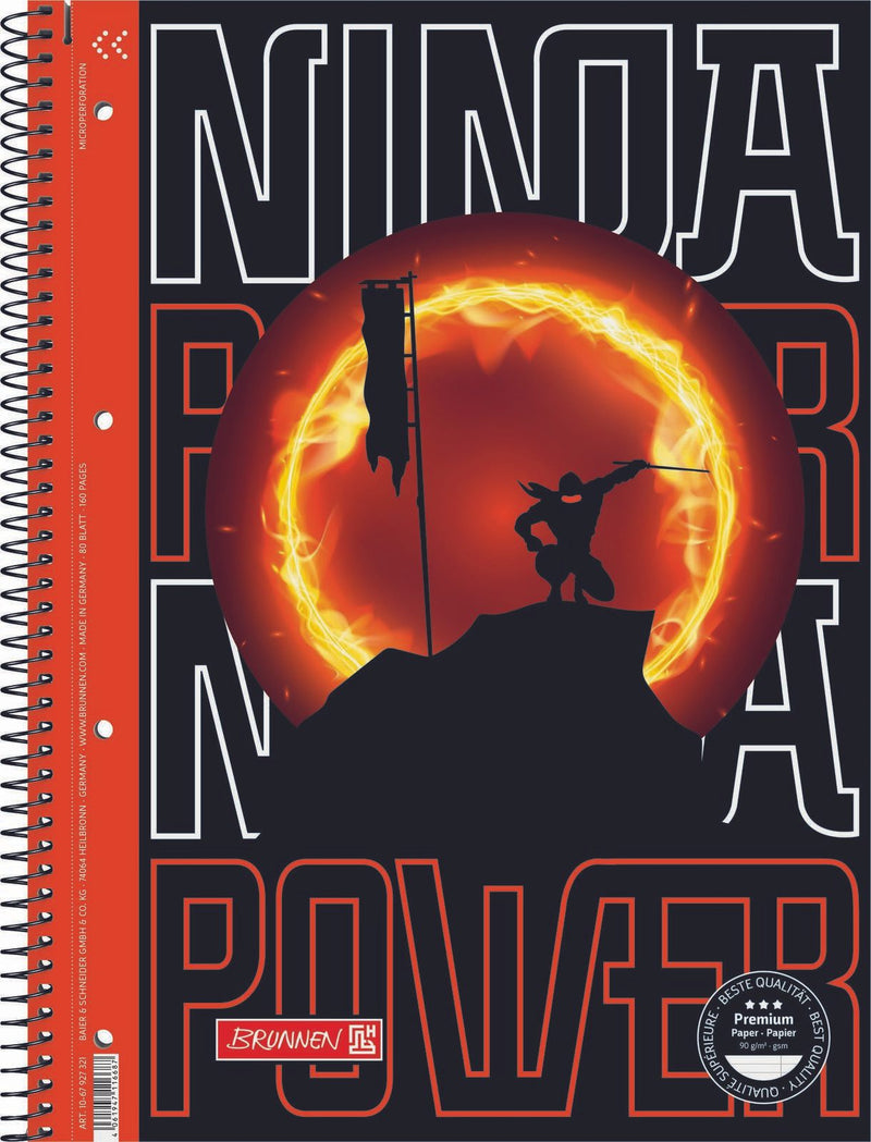 Brunnen Collegeblock Ninja Power A4 LIN 27