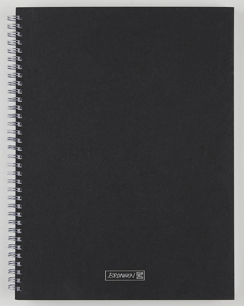 BRUNNEN Premium Wire Notizbuch DIN A4 punktkariert schwarz