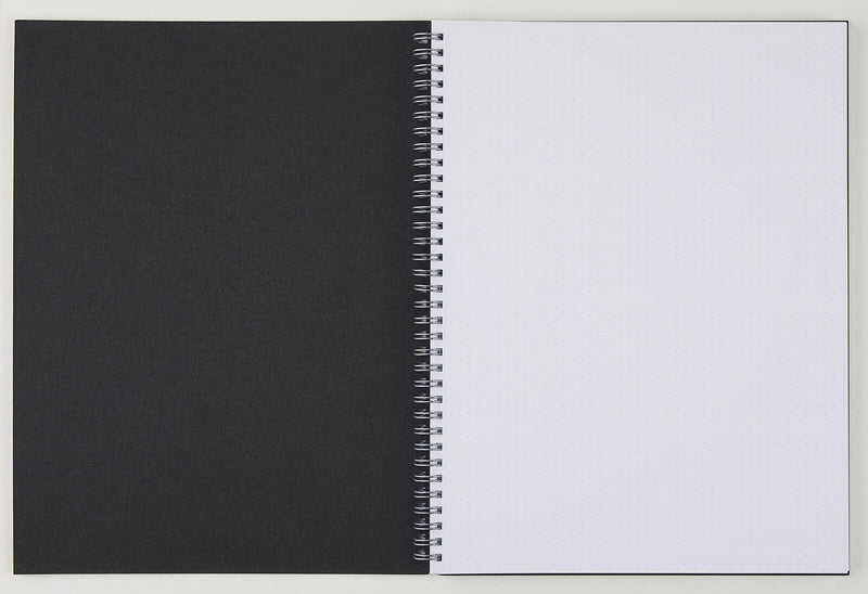BRUNNEN Premium Wire Notizbuch DIN A4 punktkariert schwarz