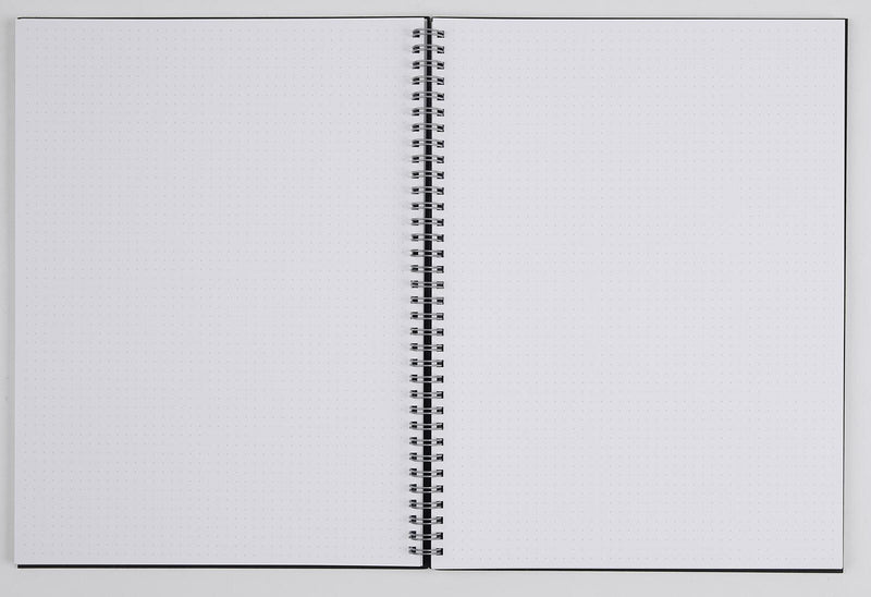 BRUNNEN Premium Wire Notizbuch DIN A4 punktkariert schwarz
