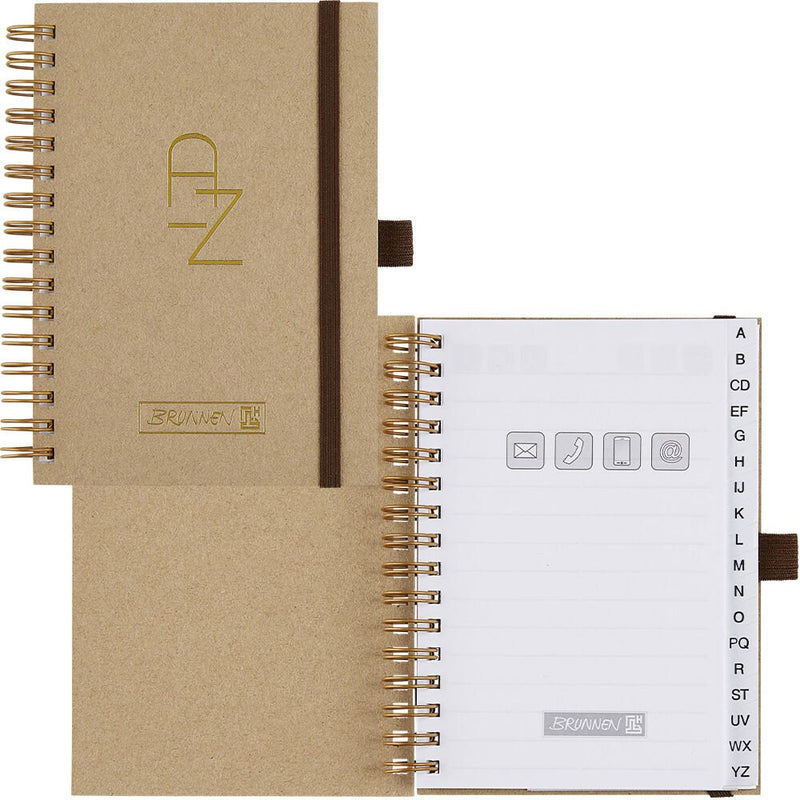 BRUNNEN Adressbuch caramel