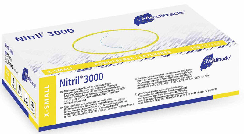 Meditrade® Einmalhandschuhe Nitril® 3000 XS weiß