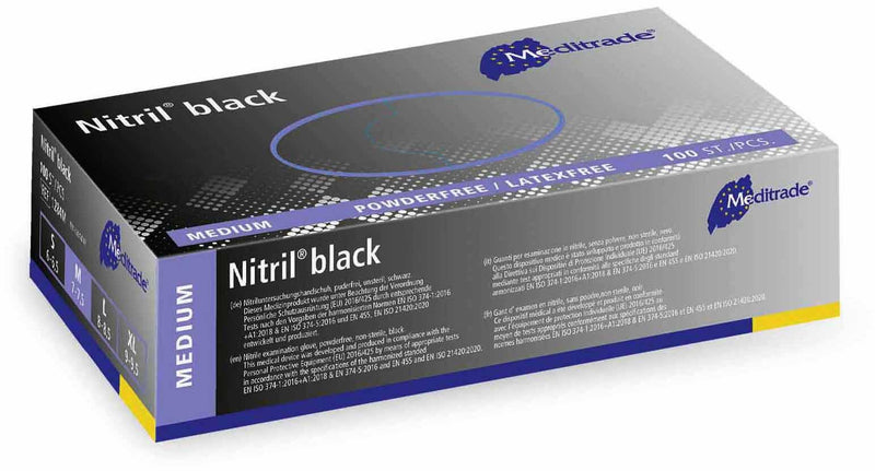 Meditrade® Einmalhandschuhe Nitril® black M schwarz