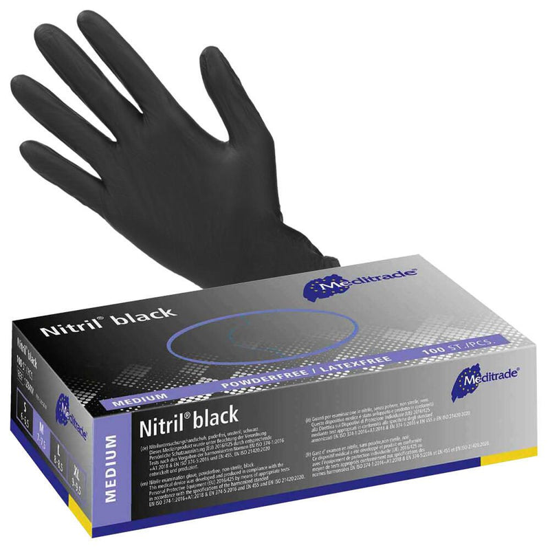 Meditrade® Einmalhandschuhe Nitril® black M schwarz