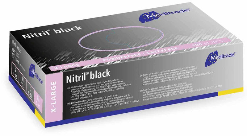 Meditrade® Einmalhandschuhe Nitril® black XL schwarz