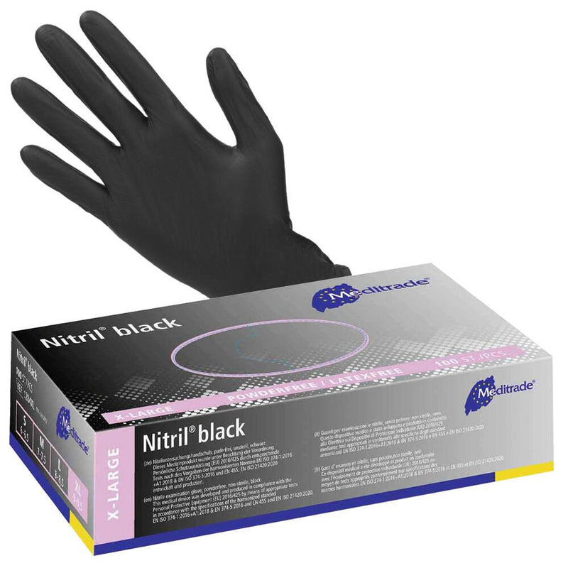 Meditrade® Einmalhandschuhe Nitril® black XL schwarz