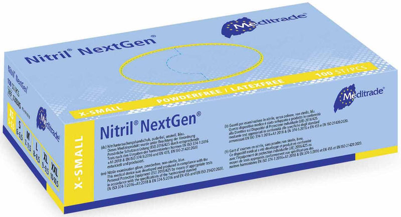 Meditrade® Einmalhandschuhe Nitril® NextGen® XS blau