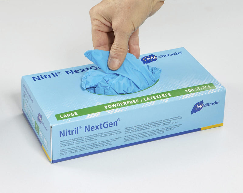 Meditrade® Einmalhandschuhe Nitril® NextGen® L blau