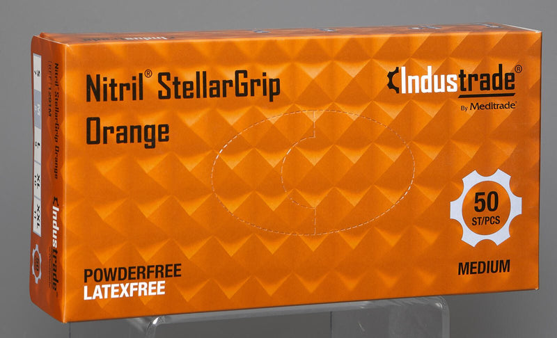 Industrade® Einmalhandschuhe Nitril® StellarGrip Orange M orange