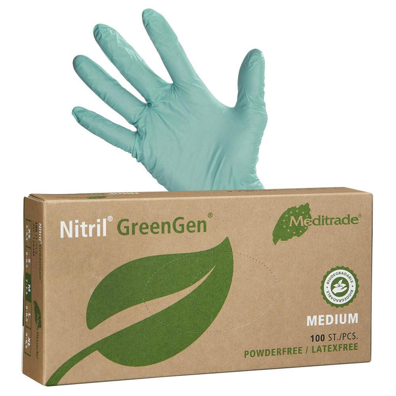 Meditrade® Einmalhandschuhe Nitril® GreenGen® M grün