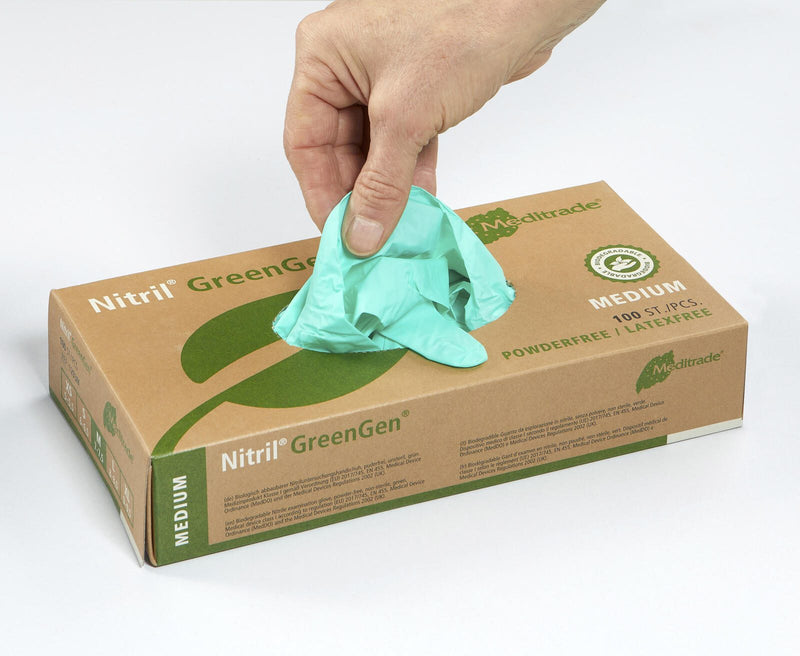Meditrade® Einmalhandschuhe Nitril® GreenGen® M grün