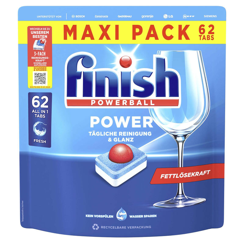 Calgonit finish Spülmaschinentabs POWERBALL POWER 62 St.
