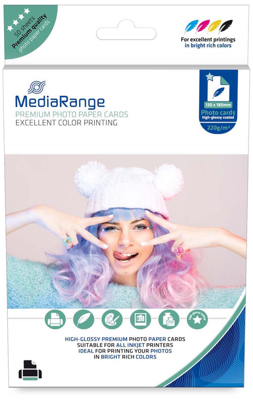 MediaRange Fotopapier MRINK114 13,0 x 18,0 cm hochglänzend 220 g/m²