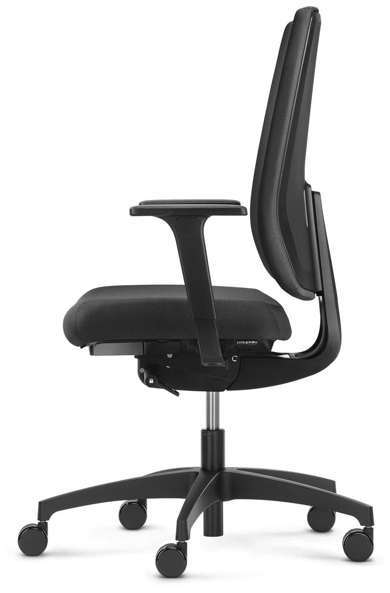 Dauphin Bürostuhl Indeed operator SLP, ID 7046_SLPP1 Stoff schwarz, Gestell schwarz