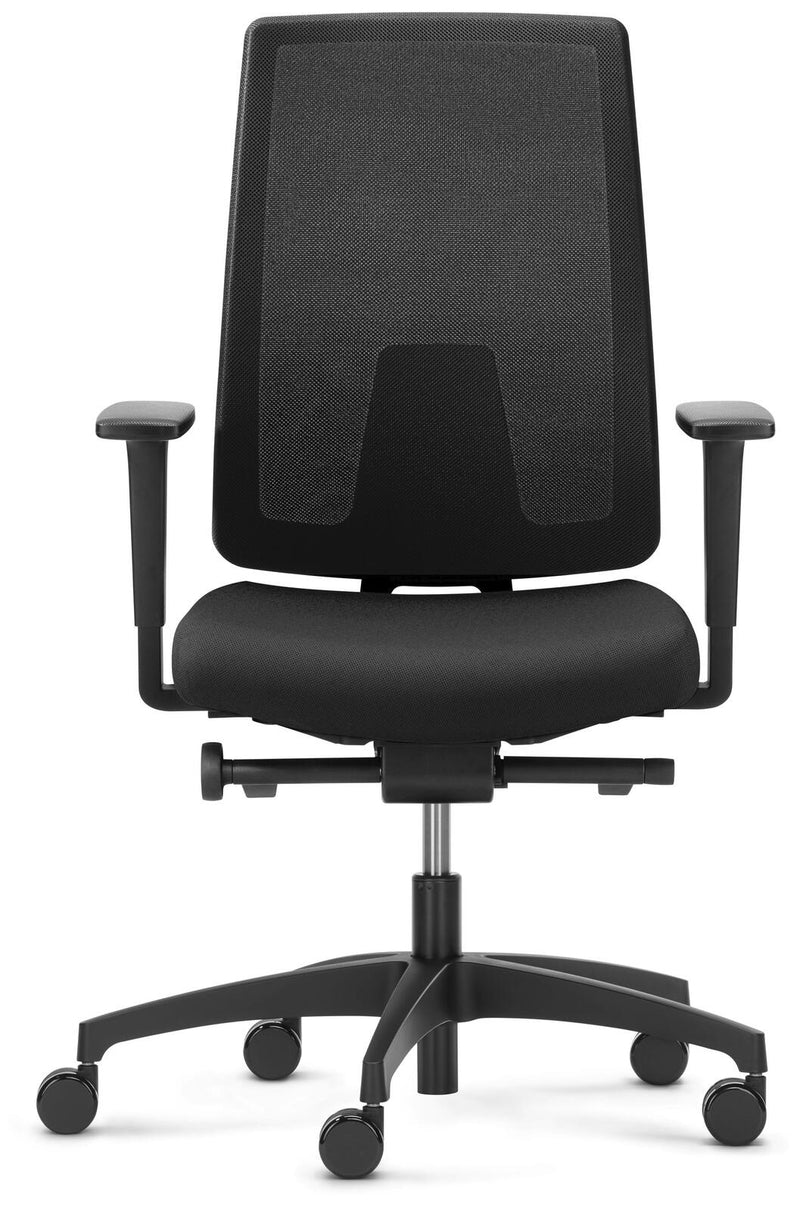 Dauphin Bürostuhl Indeed mesh SLP, Stoff schwarz, Gestell schwarz