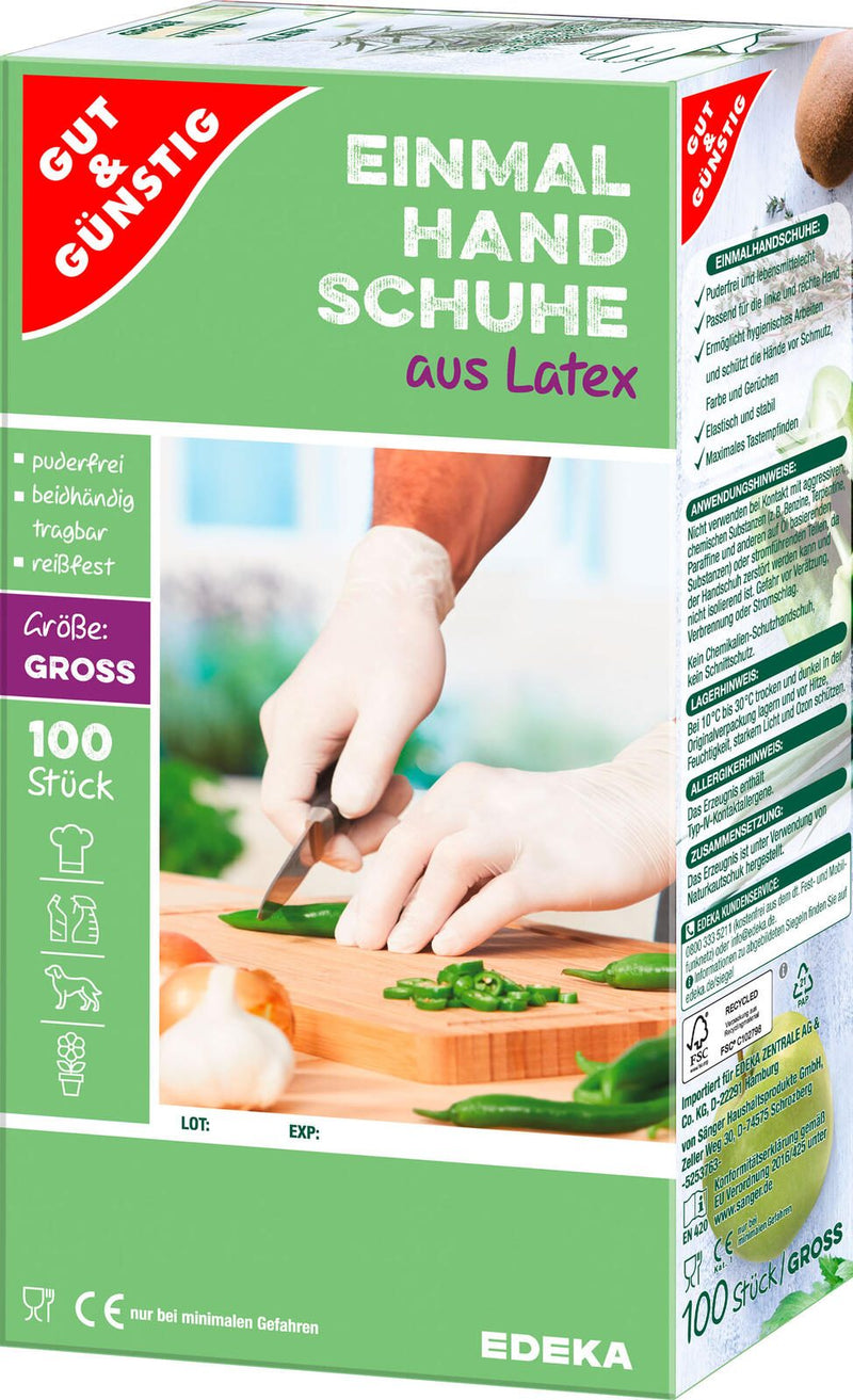 G&G Einmalhand.Latex L 100St
