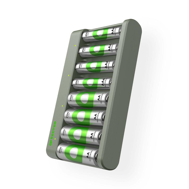 GP USB-Akku-Ladegerät inkl. Akkus Basic E821U 8-Port