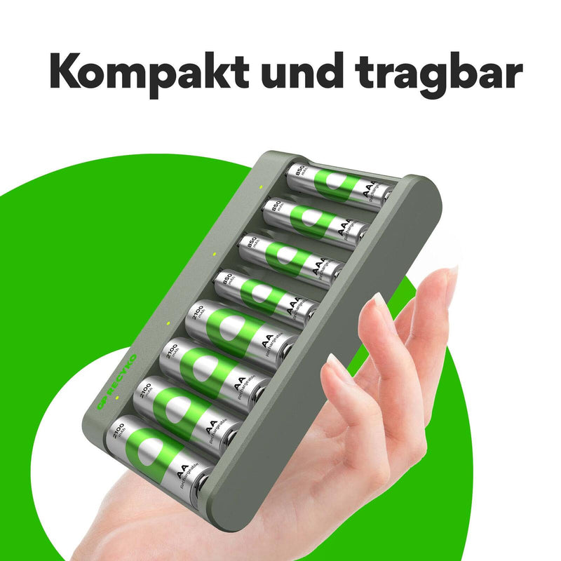 GP USB-Akku-Ladegerät inkl. Akkus Basic E821U 8-Port
